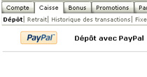 Paypal chez Partybets